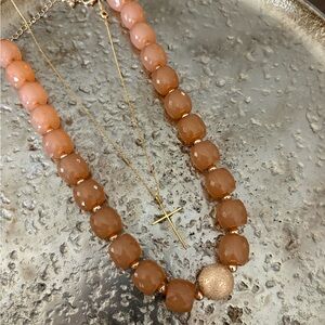 Tan Beaded Necklace
